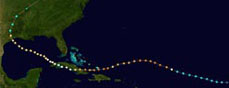 Hurricane Ike track