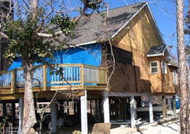 Hurricane Ivan damage to a residence in Gulf Breeze