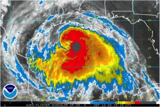 Photo courtesy of NOAA, Hurricane Ike