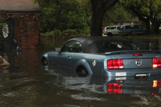 Hurricane Isabel flooding on Hatteras Island, NC.