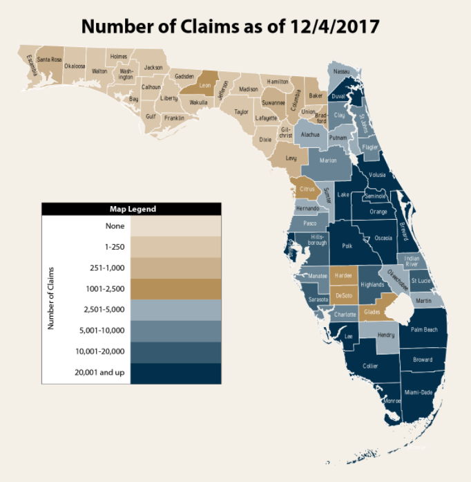 number of hurricane insurance claims