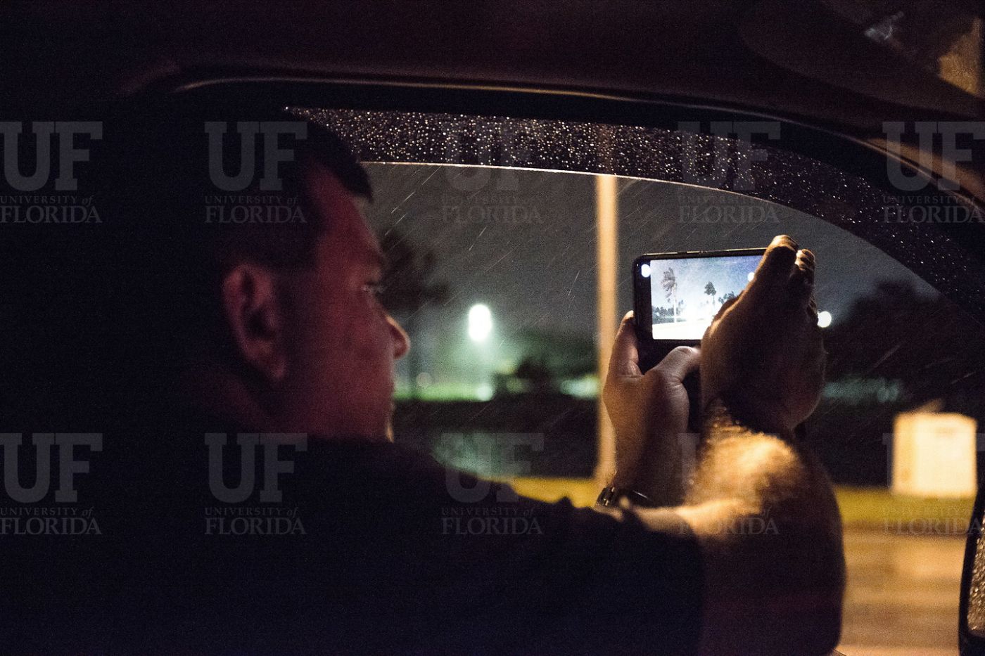 John Minor takes footage of Irma’s powerful wind