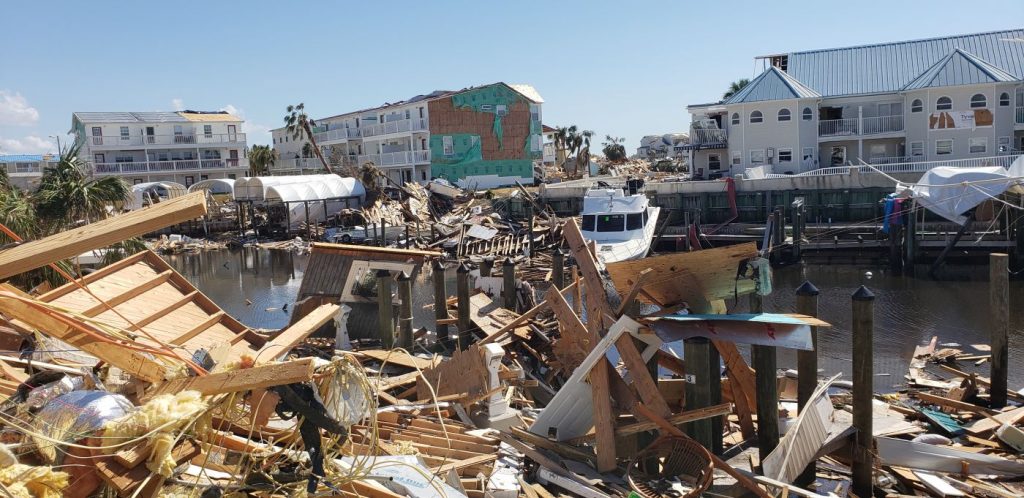 Team Complete camped at the Mexico Beach marina in the weeks following Michael. This photo was taken a football throw away from where we set up camp.