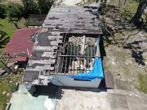 Blown off roof in Panama City, FL from Hurricane Michael - Drone image by Complete