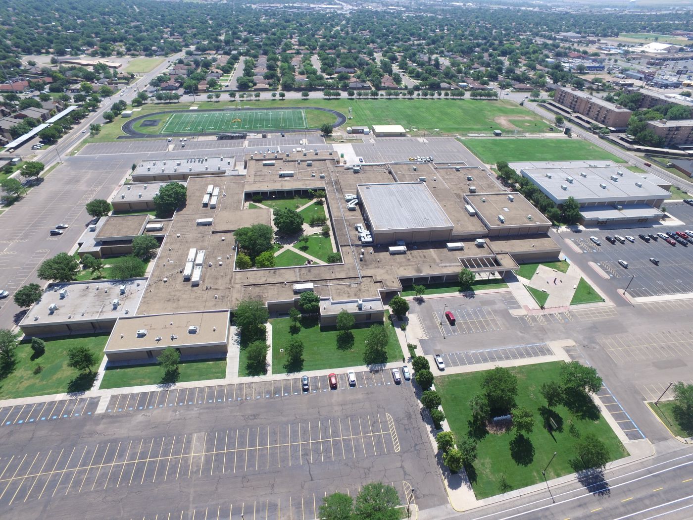 Amarillo High School - Aerial photo by Complete, 2017