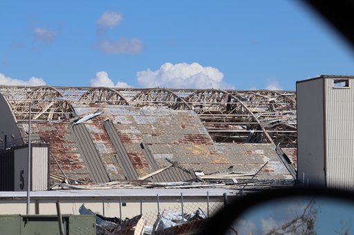 Hurricane damage to Tyndall Air Force Base post Hurricane Michael