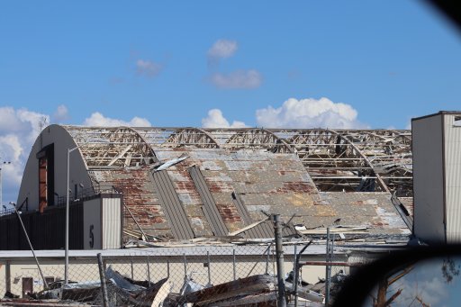 Hurricane damage to Tyndall Air Force Base post Hurricane Michael