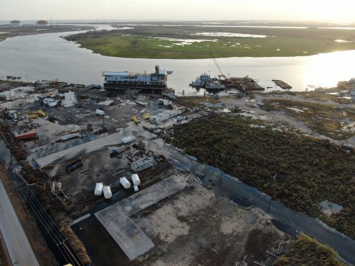 Hurricane Laura Aerial