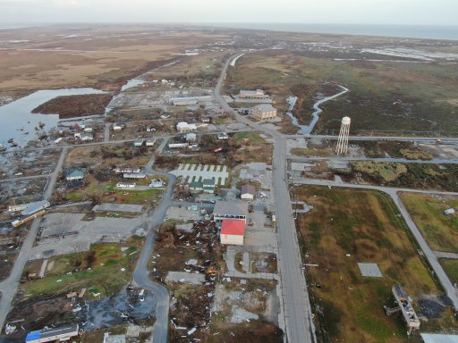 Hurricane Laura Aerial